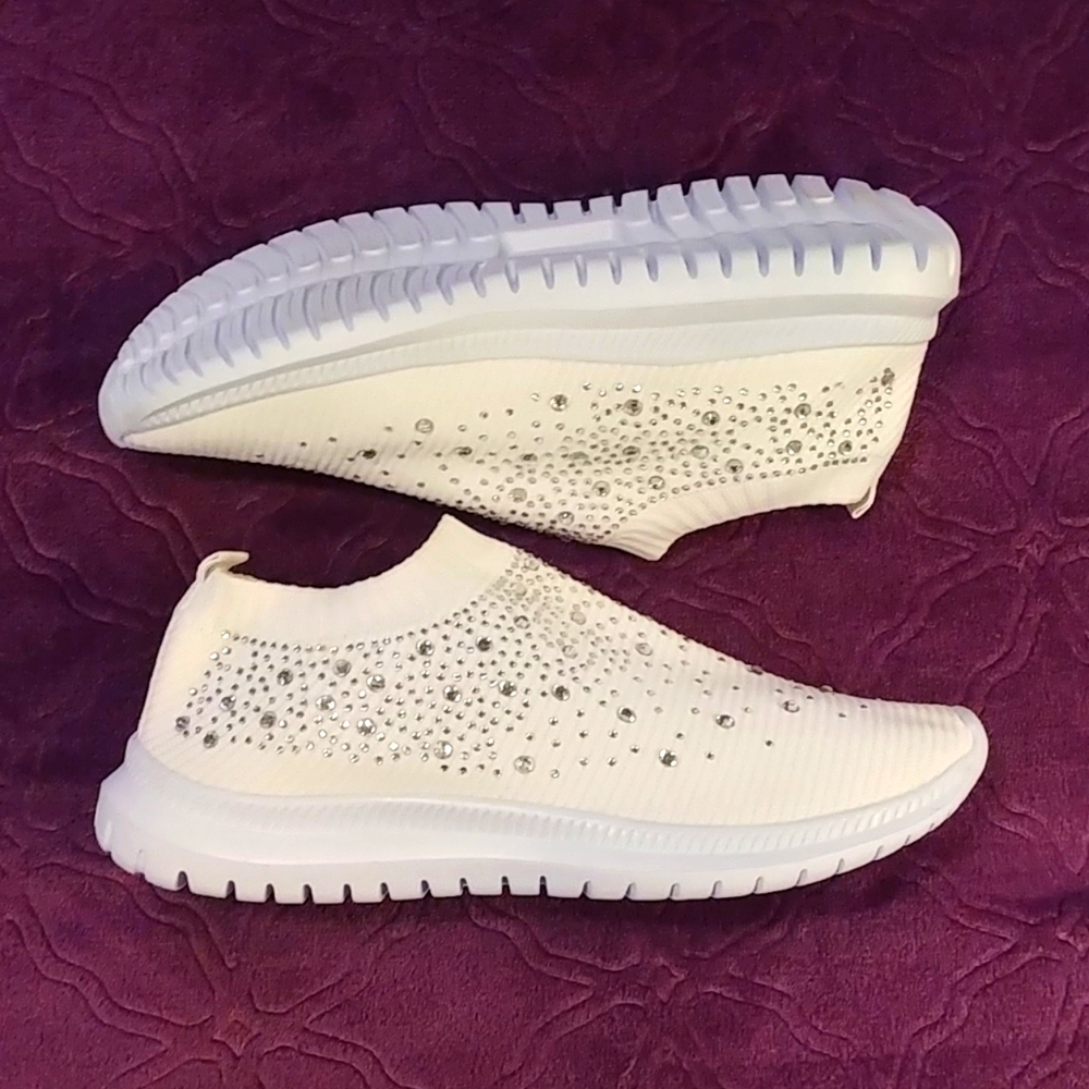 White Slip On Shoes.
